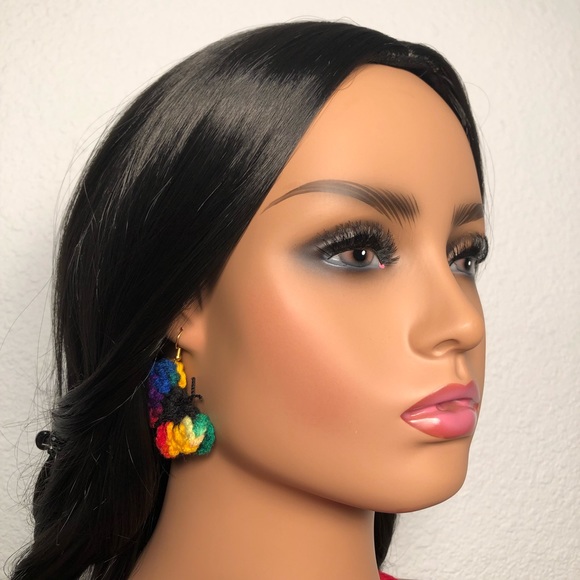 🎉Host Pick🎉Handmade Crochet Rainbow Butterfly Earrings - Picture 6 of 10